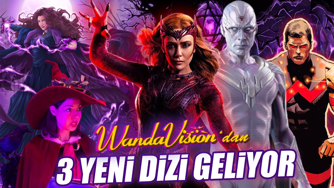 3 YENİ WANDAVISION DİZİSİ GELİYOR: Scarlet Witch Teori, Agatha Harkness, Vision Quest ve Wonder Man!