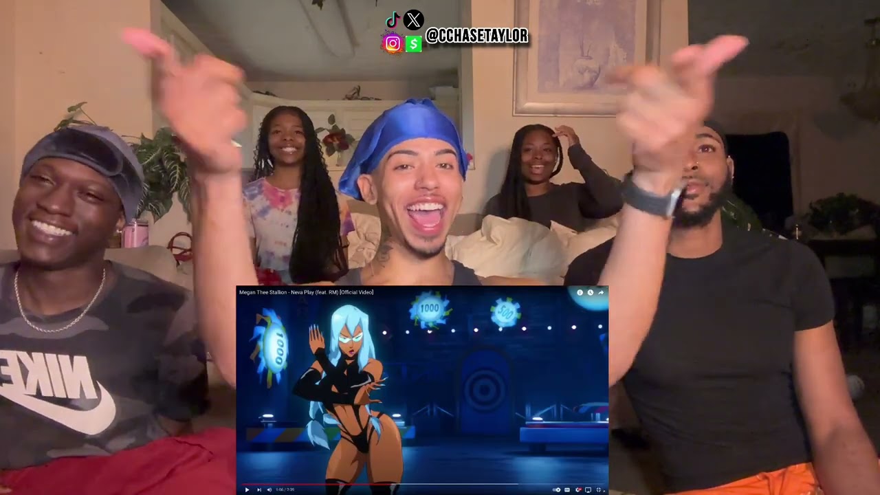 Megan Thee Stallion - Neva Play (feat. RM) [Official Video] FAMILY REACTION