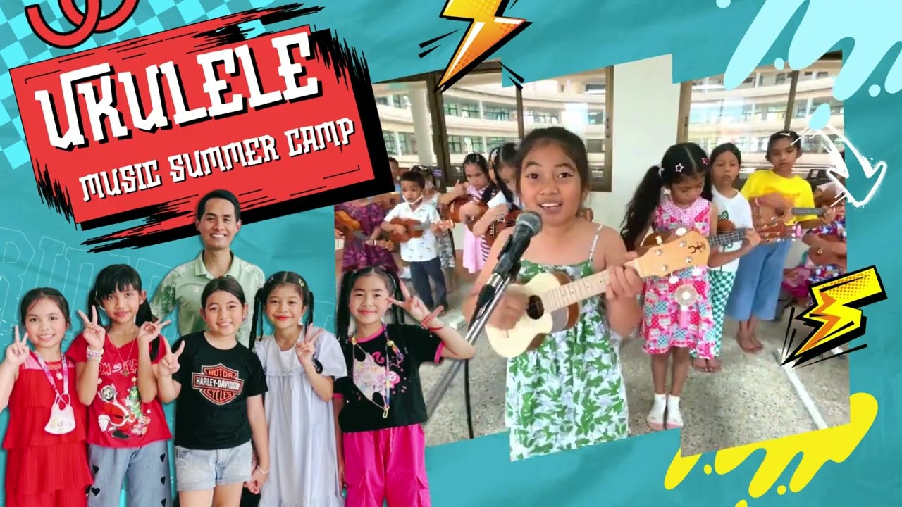 บรรยากาศการเรียนอูคูเลเล่ Summer camp โรงเรียนธิดาแม่พระ