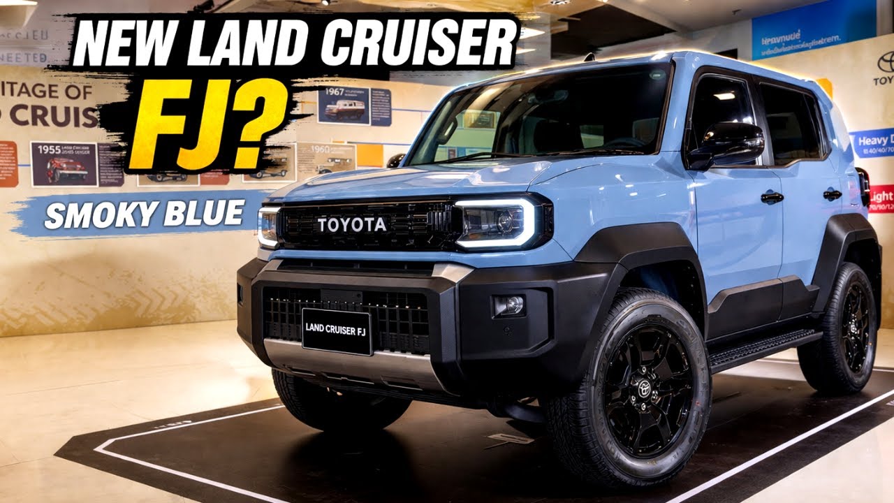 Новый Toyota Land Cruiser FJ в цвете &laquo;дымчато-синий&raquo; выглядит как идеальный компактный внедорожник.