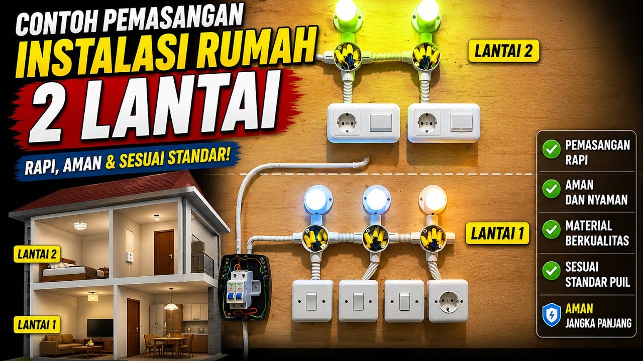 INSTALASI RUMAH BERTINGKAT DENGAN GROUNDING
