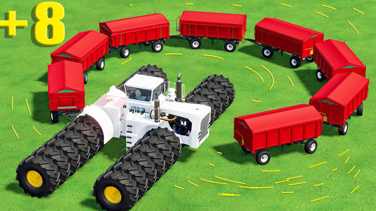 ROAD TRAIN MAYHEM! BIG BUD vs +8 Multi Trailer Madness- FS22 Canola Delivery with 8 ROAD TRAIN- fs22