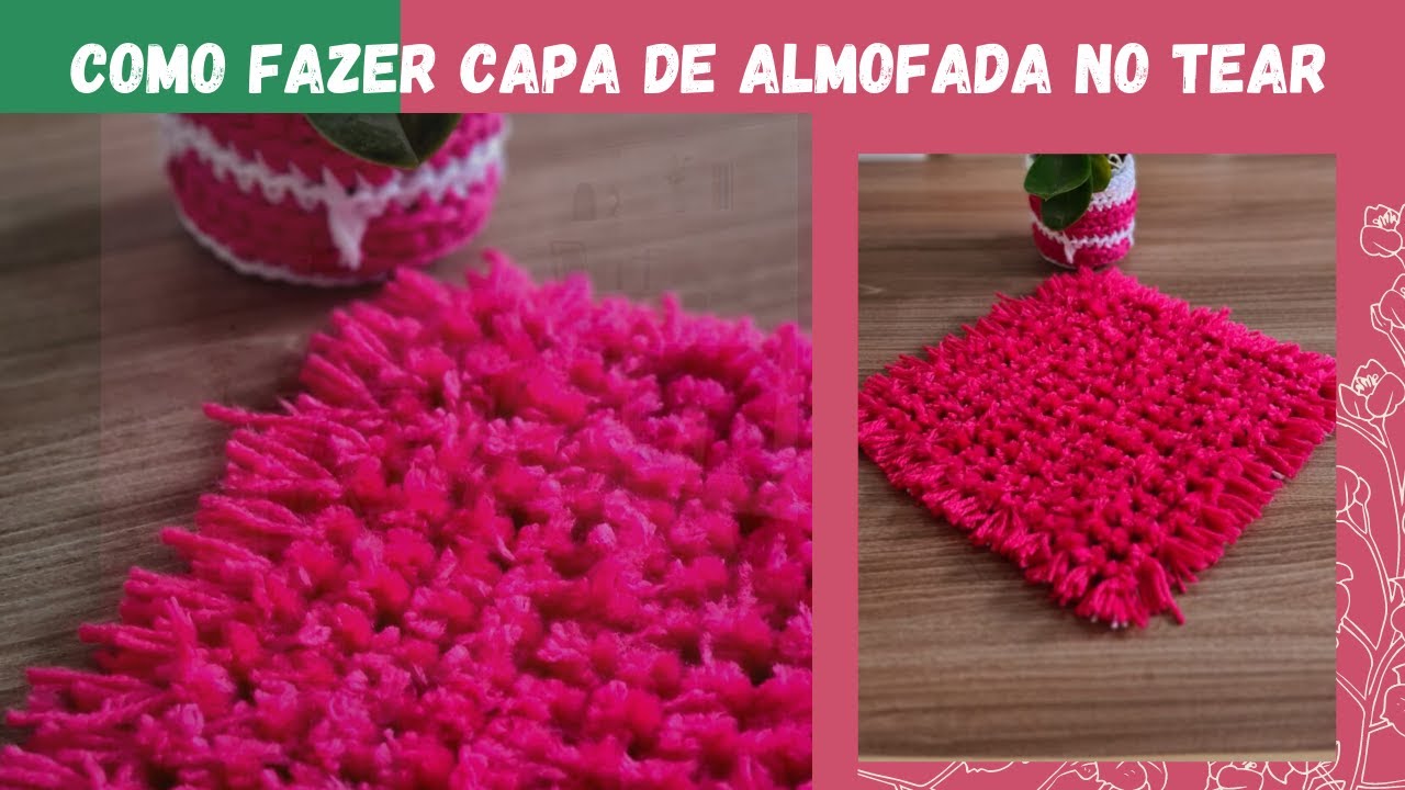 Como fazer Almofada de Pompom no Tear