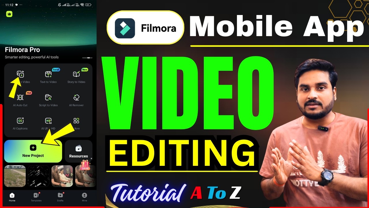 Filmora Mobile App Video Editing | Filmora App Me Video Editing Kaise Kare | Video Editing Tutorial
