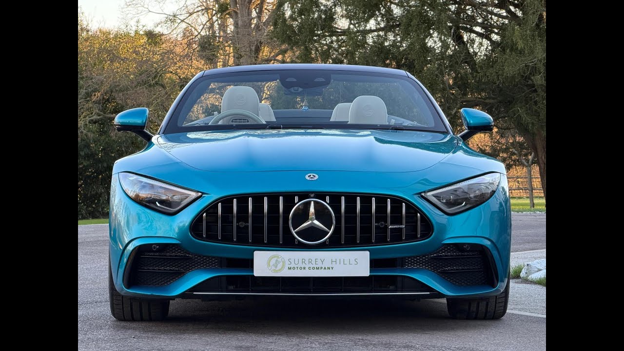 2022 Hyper Blue Mercedes-Benz SL43 AMG Touring (Premium) Convertible | Surrey Hills Motor Company