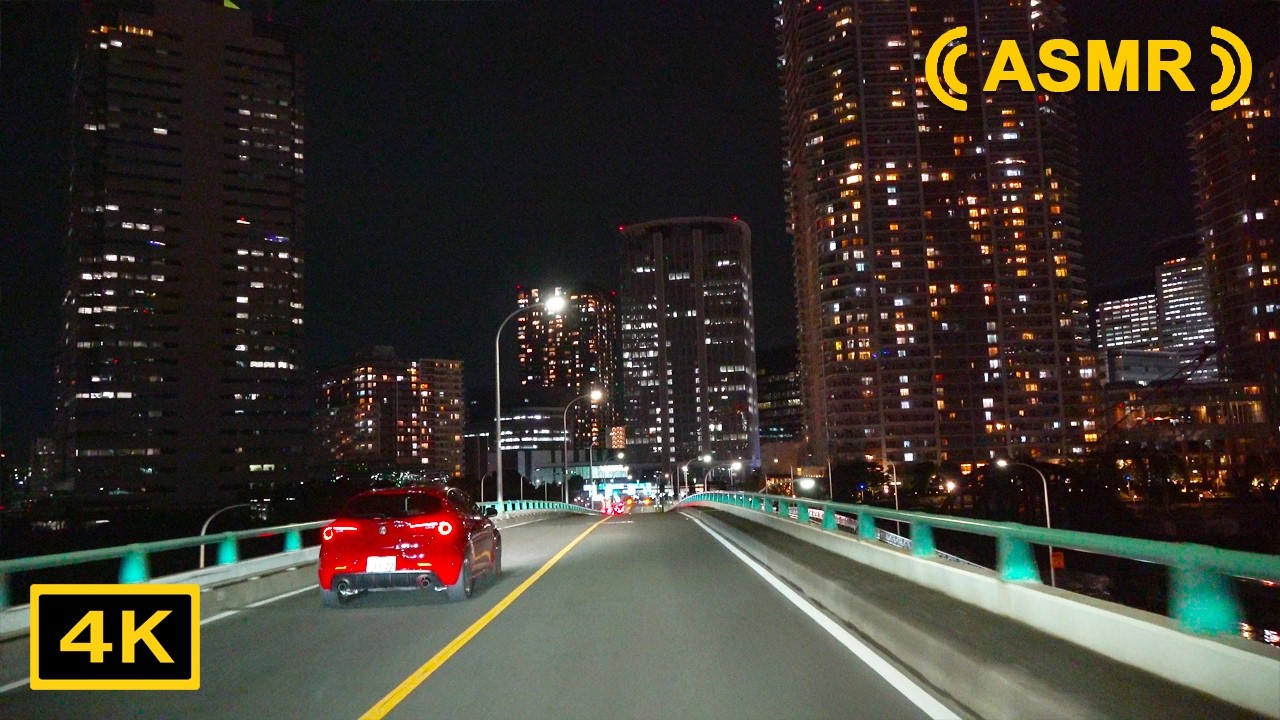 ASMR Tokyo Night Drive 4K  in Bayside Area 東京夜景ドライブ 丸の内→月島→勝どき→豊洲→有明→お台場 夜間駕車之旅|夜间驾车之旅