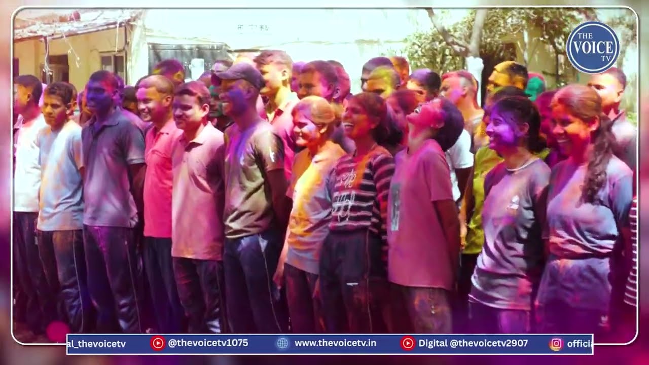 होली के दूसरे दिन जवानों ने खेली होली | पुलिसकर्मियों ने एक-दूसरे को लगाया रंग-गुलाल