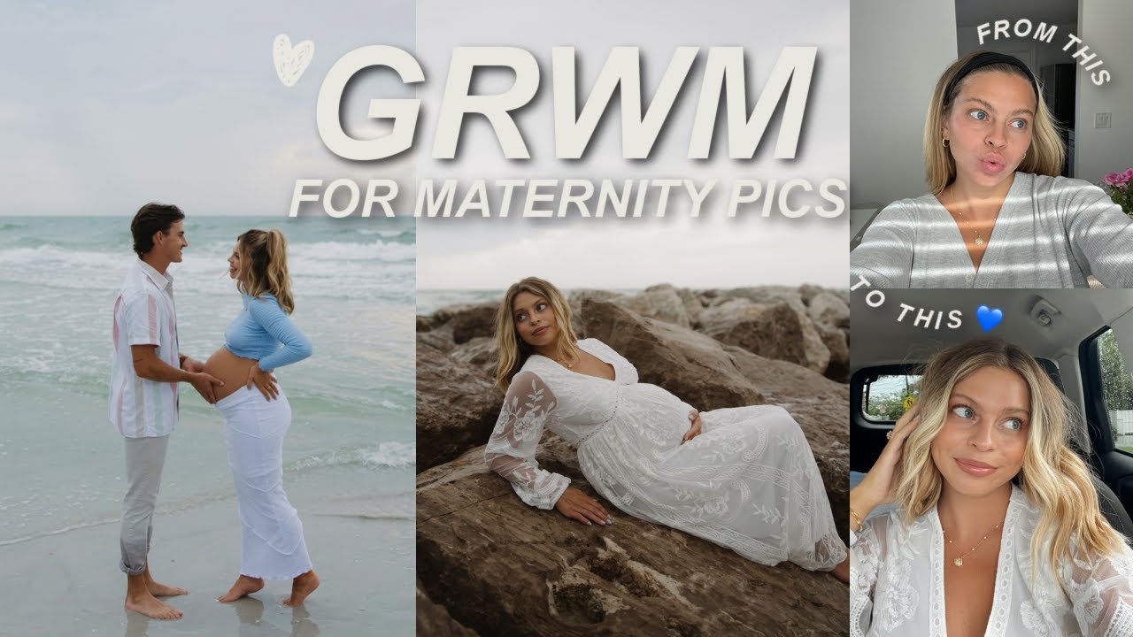 GLOW UP WITH ME FOR MATERNITY PICS: nails, make up, hair ✨