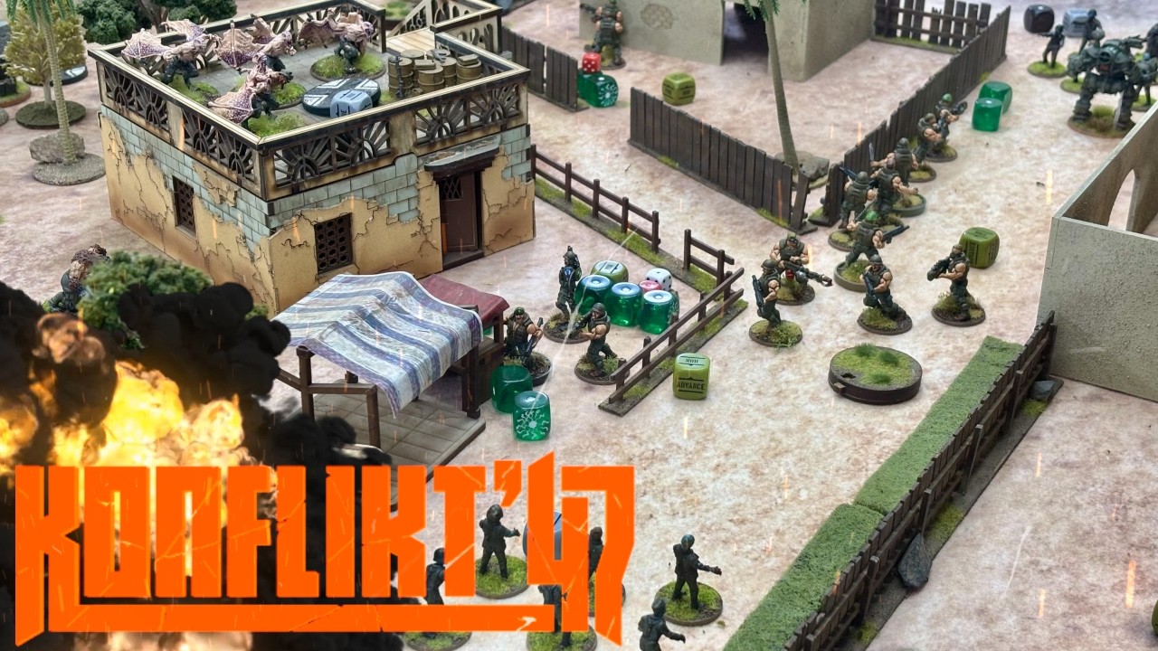 Tabletop Command Post: Konflikt '47 Battle Report- U.S. Paragons Vs. Axis Monsters