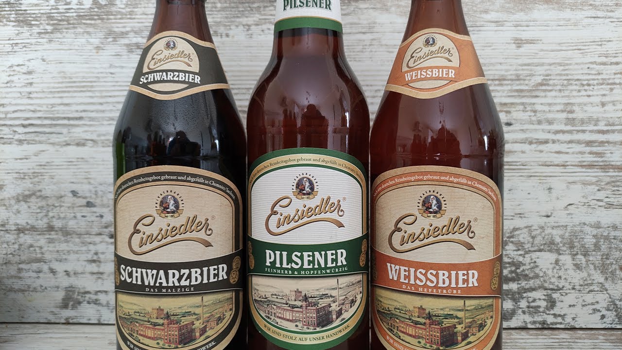 Обзор на немецкое пиво Einsiedler \ Вкусное немецкое пиво Einsiedler Pilsner, Weissbier, Schwarzbier