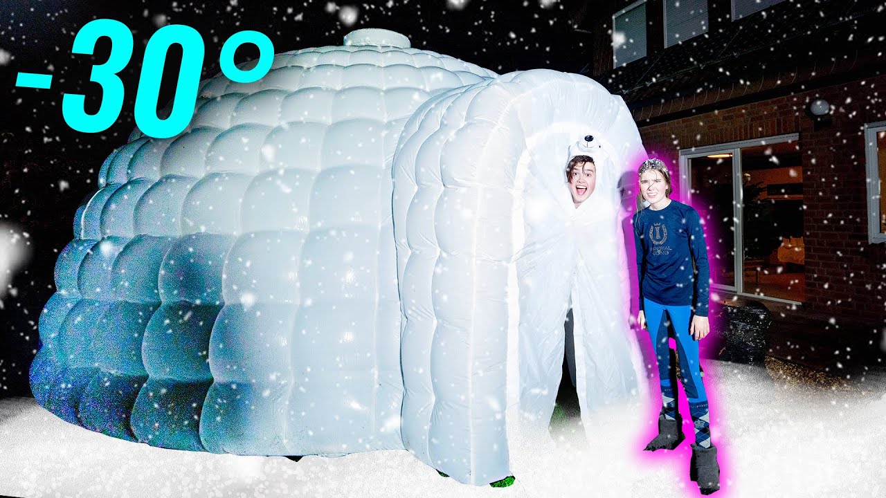 24 STUNDEN in echtem IGLU überleben! (mit LEA und Isabell)