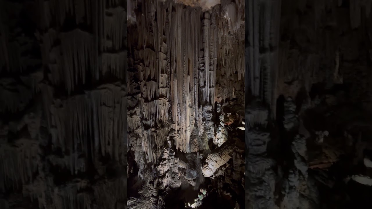 The largest Stalactite in the world, Nerja caves #caving ￼