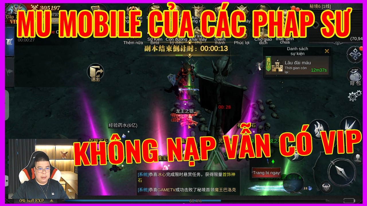 Mu Online 2026 Game MU Mobile Tr&ecirc;n X7Game C&agrave;y Chay Sever Mới T&acirc;n Thủ Kh&ocirc;ng Nạp Vẫn C&oacute; VIP | GAME TV