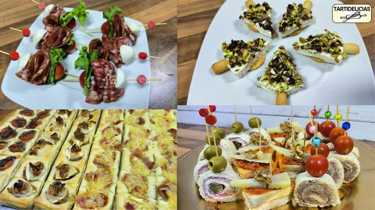🎄 4 Recetas: CANAPÉS NAVIDEÑOS Fáciles y Baratos para triunfar❗