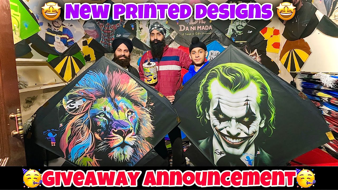 New *Printed Designs* 😍| cheapest kite store | Star kite Maker Amritsar🪁