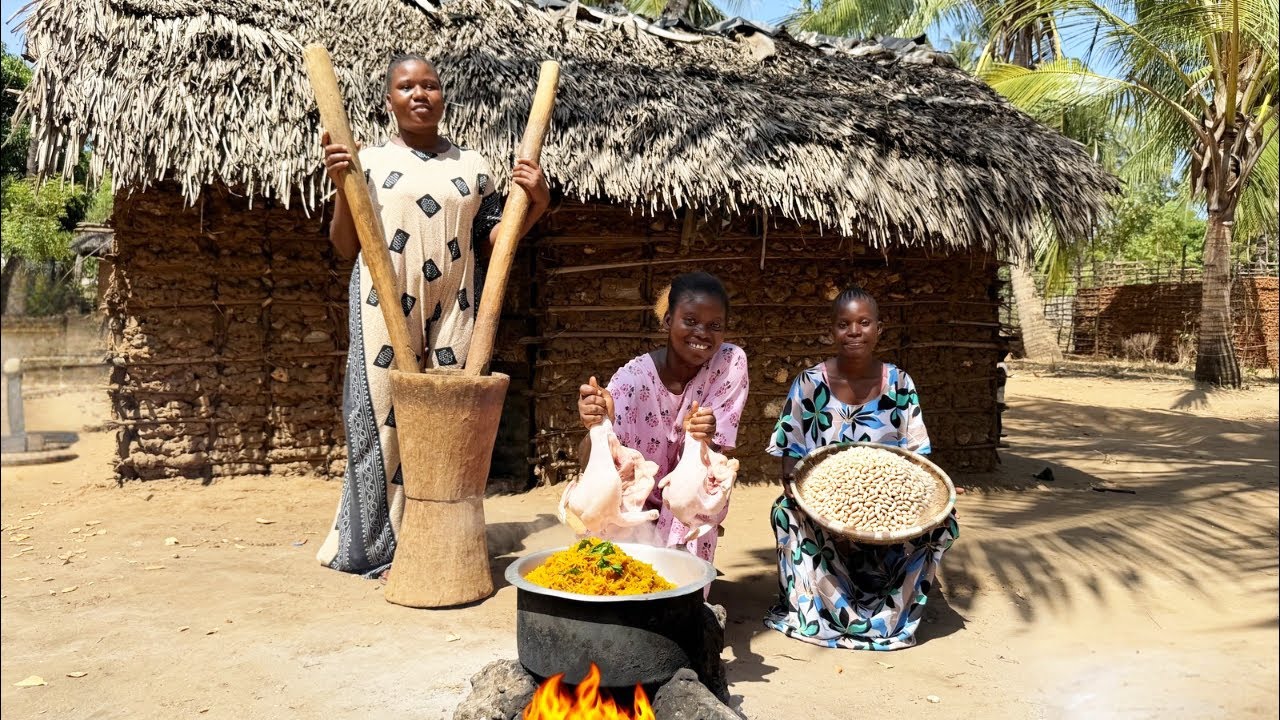 LIVE African Village Cooking🇰🇪🍚 Traditional Coconut Rice & Chicken Curry