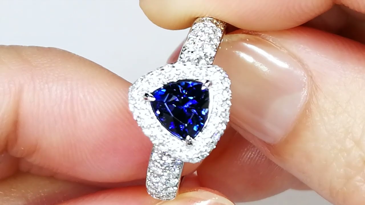 Benitoite Ring at 1.16ct By Kat Florence KF07217
