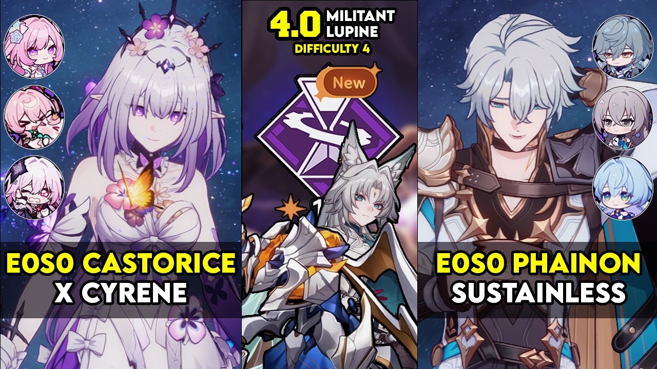 NEW Apocalyptic Shadow 4 | E0S0 Castorice x Cyrene & E0S0 Phainon Sustainless | Honkai Star Rail 4.0