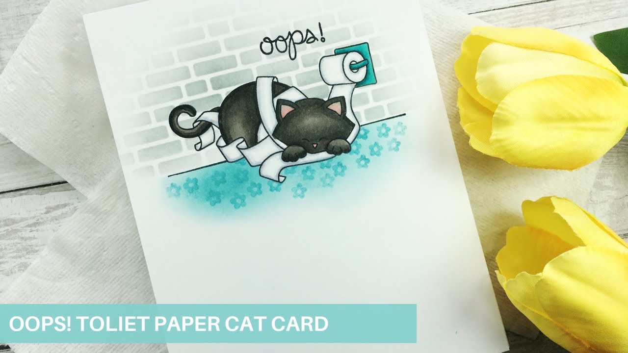 Toilet Paper Cat Card | Clean and Simple One Layer Card