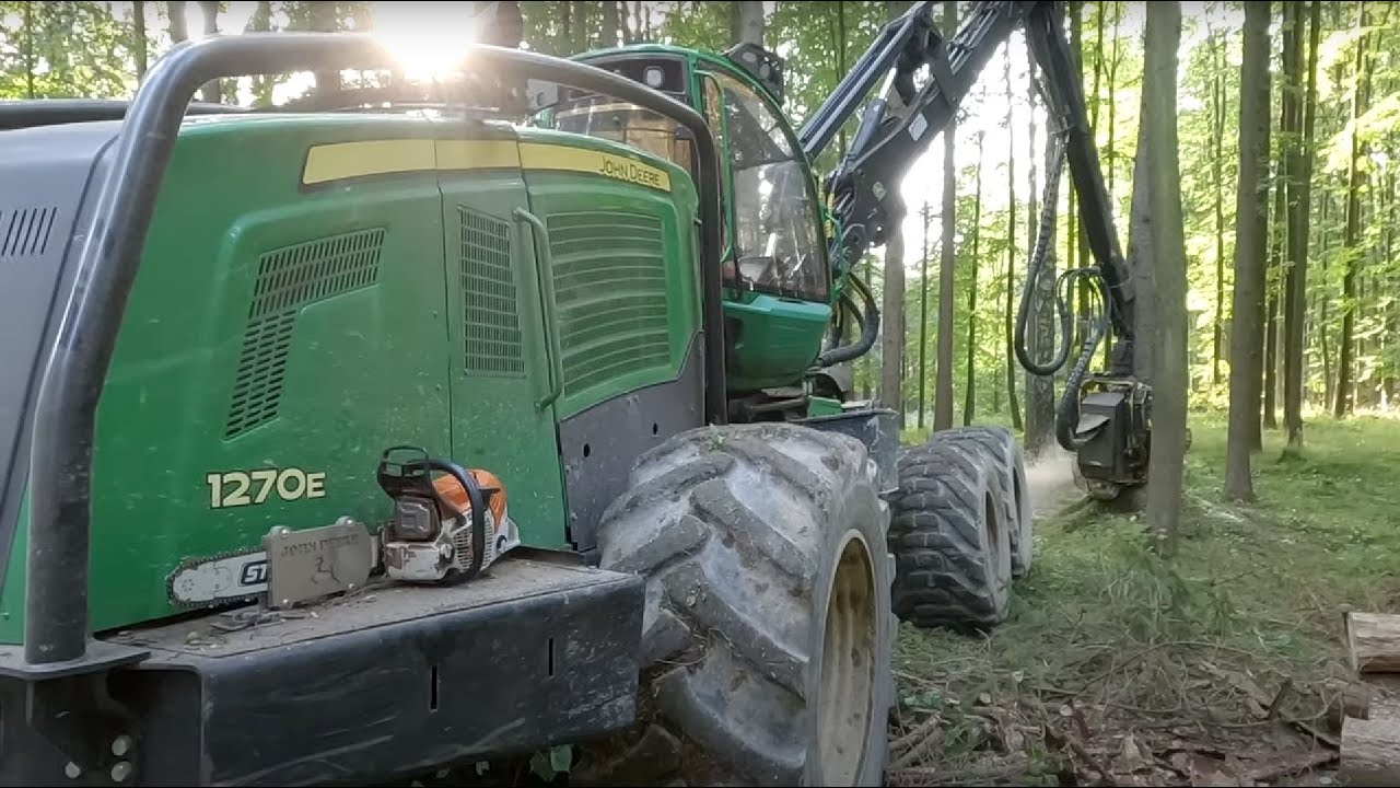 Těžba kůrovce z blízka - John Deere, Patrik_forestwork a LKT