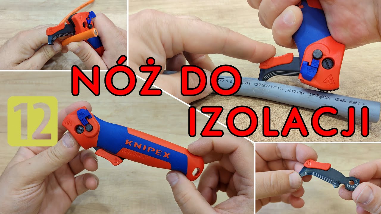 Składany nóż do ściągania izolacji KNIPEX 16 50 145 SB