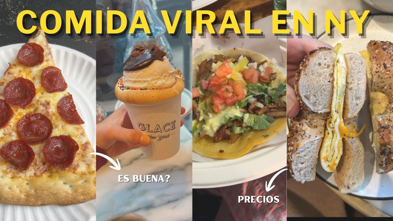 Probando COMIDA VIRAL en Nueva York 🍕 | El hype es real? | Levan, Katz's, Tacos No.1, Bagels