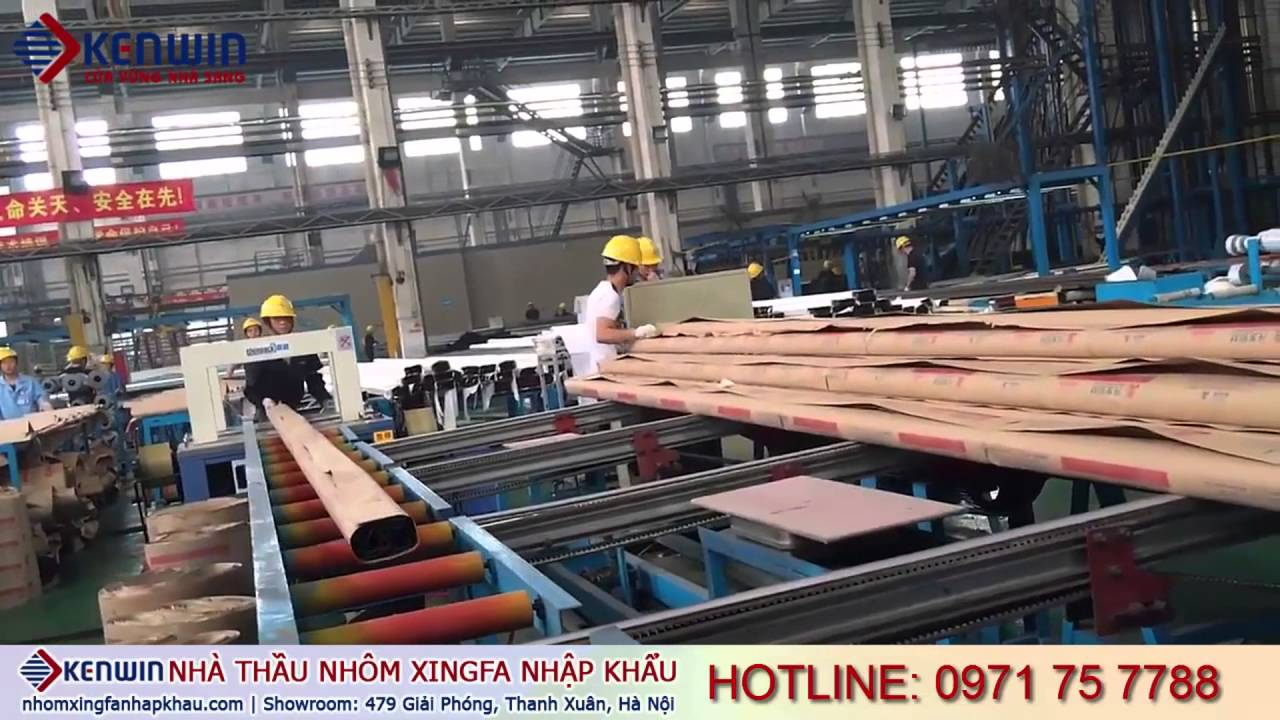 Quy trình đóng gói profile Nhôm Xingfa tại nhà máy