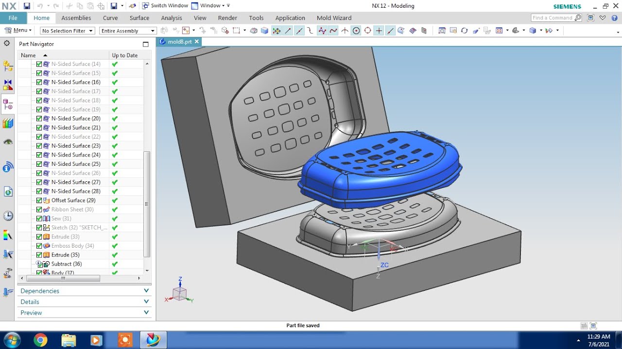 #NX MOLD #MANUAL MOULD DESIGN #CORE CAVITY