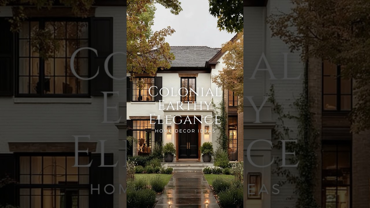 🏡 Colonial-Style Luxury Home Tour | Dark Wood ✨ Earthy Fall Interior Design 🍂