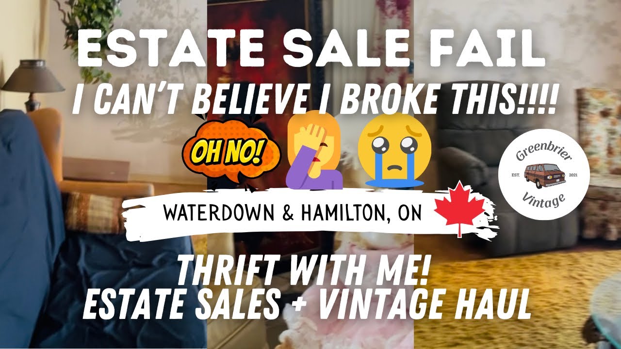 Thrift With Me | Estate Sale Shopping | Vintage Home Decor + Haul | Waterdown & Hamilton Ontario