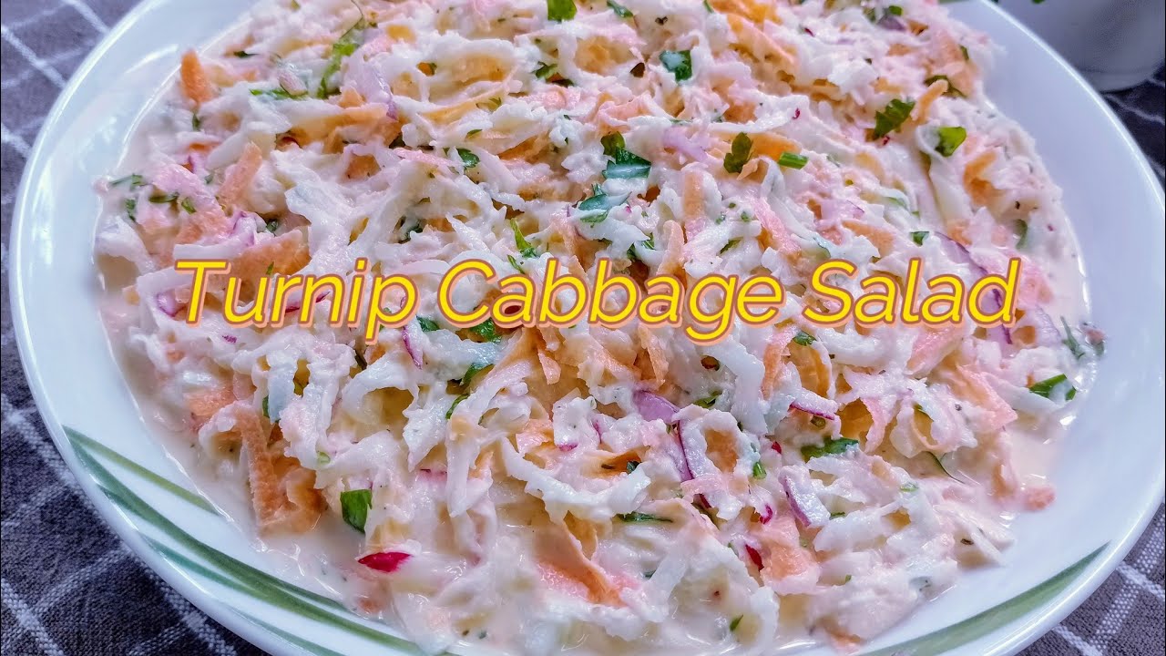 Turnip Cabbage, Radish, Carrot Healthy Salad | How To Make Kohlrabi Salad @ Ada's Kitchen