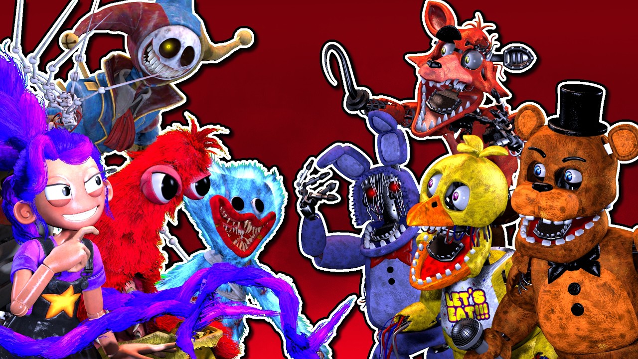 [SFM FNaF] Poppy Playtime, глава 5, против FNaF Withereds