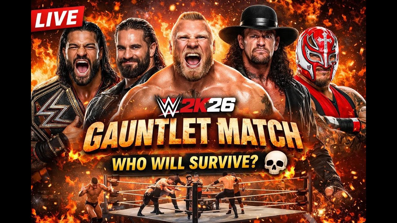 🚨 LIVE – The CRAZIEST Gauntlet Match in WWE 2K26 | 4K Ultra Smooth 🔥