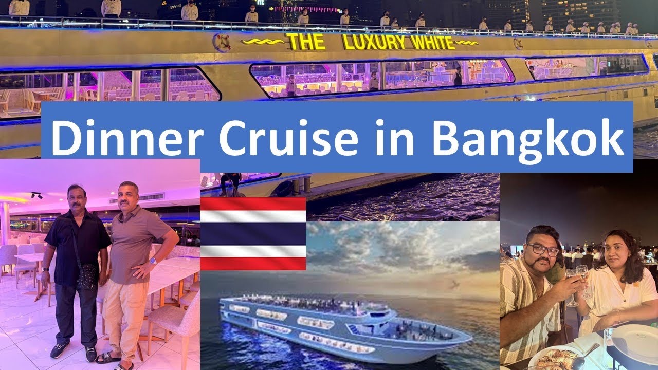 අද dinner එක thailand වල | මාර ලස්සන cruise එකක් #thailand #bangkok #dinnercruise Lucky & Dili