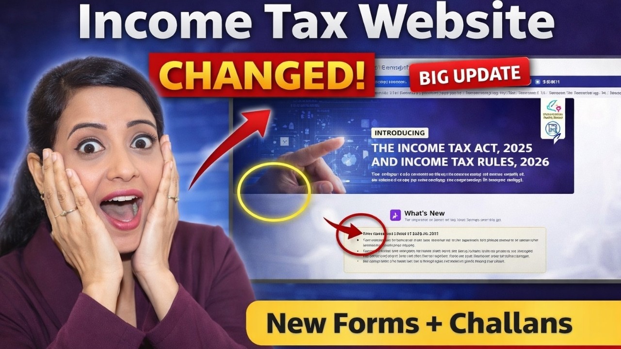 New Income Tax Website - 1 April 2026 नए Form & challan आ गए | Income Tax Act 2025 Implemented