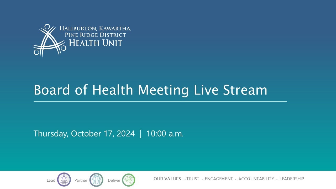 HKPR District Health Unit Board of Health Meeting - October 17, 2024