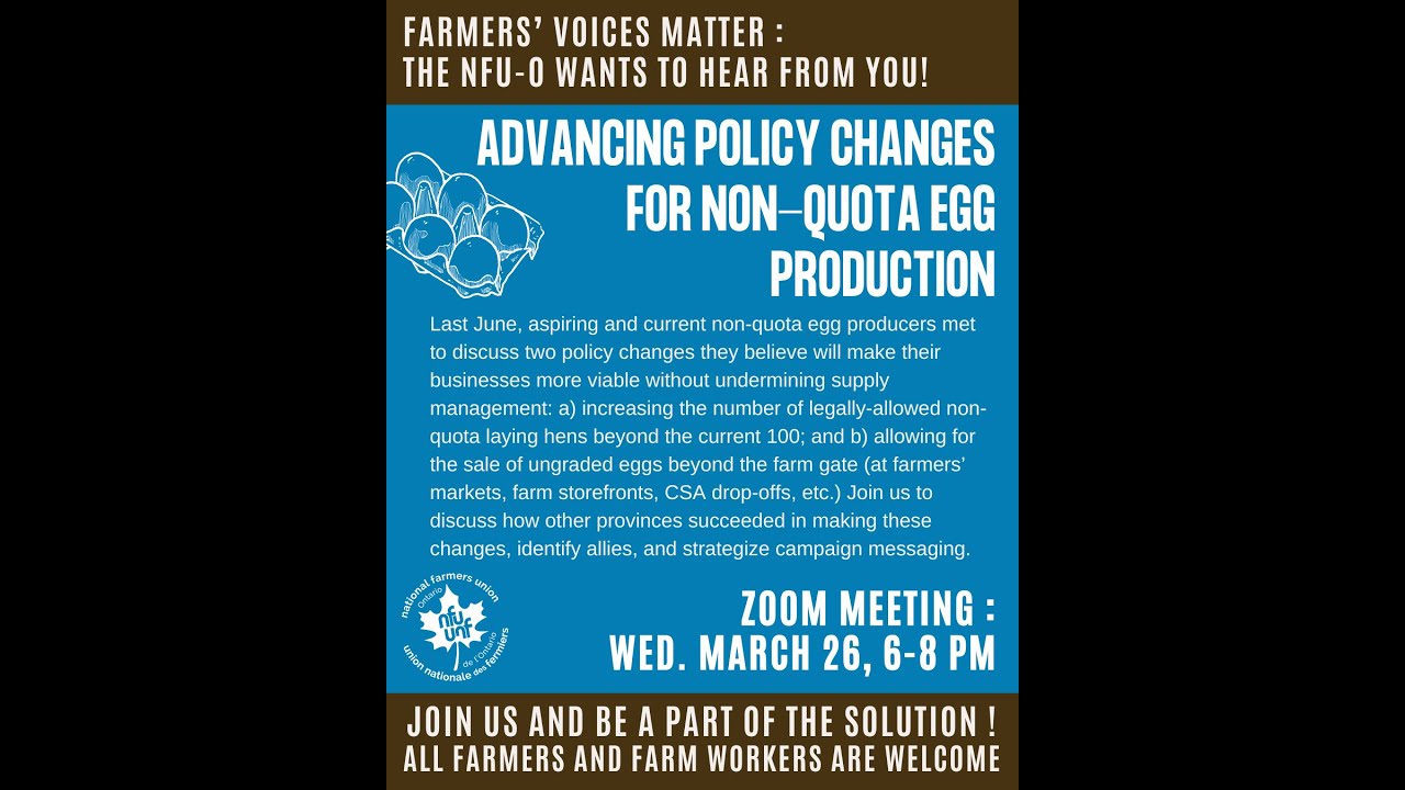 Farmers Voices Matter: Non-Quota Egg Meet-Up