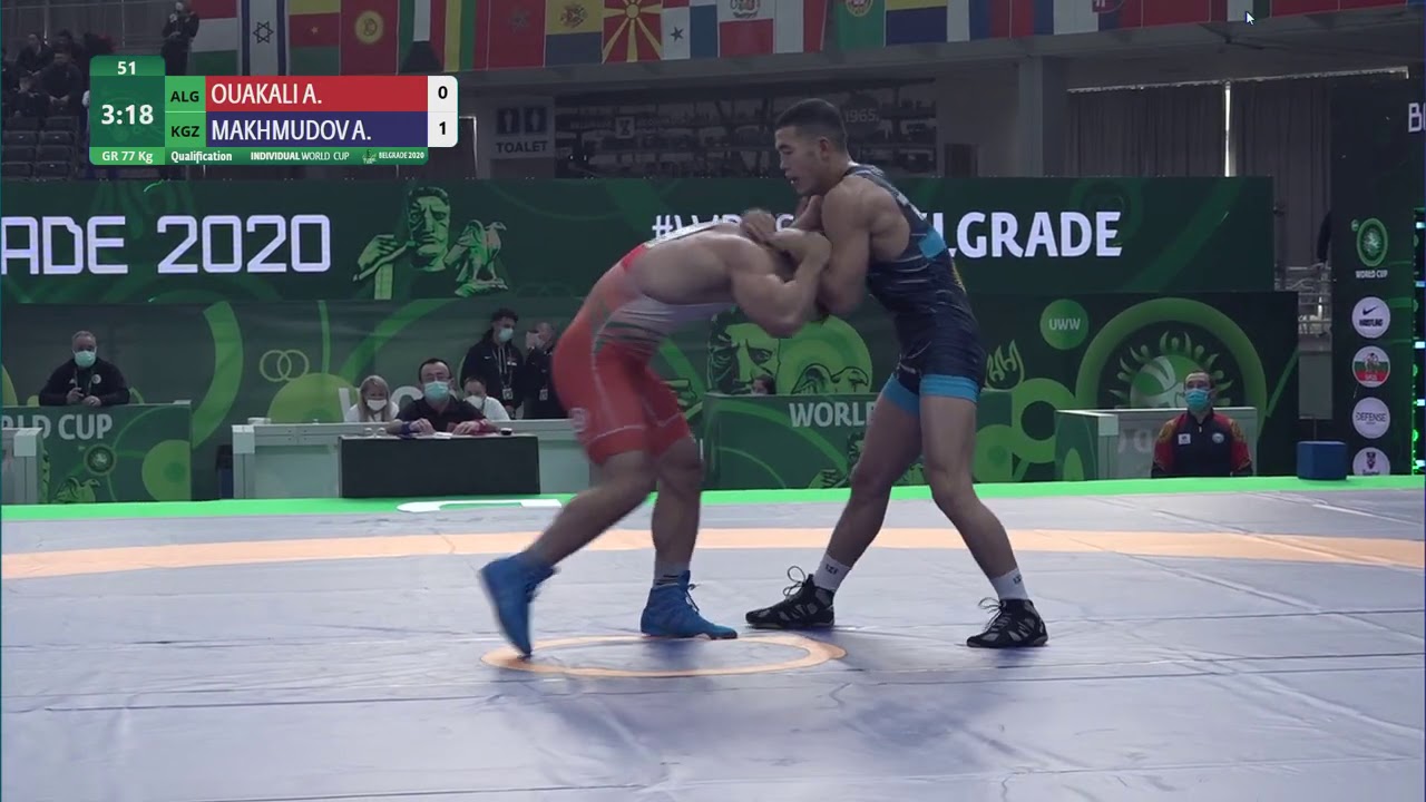 Qual. GR - 77 kg: A. OUAKALI (ALG) v. A. MAKHMUDOV (KGZ)