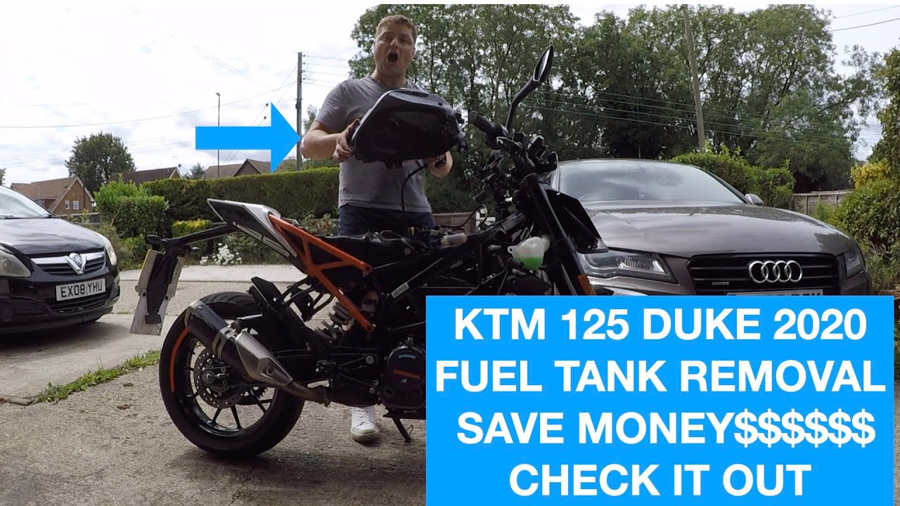 KTM 125 Duke Tank Removal Why You Pay Its Easy $$$$$$