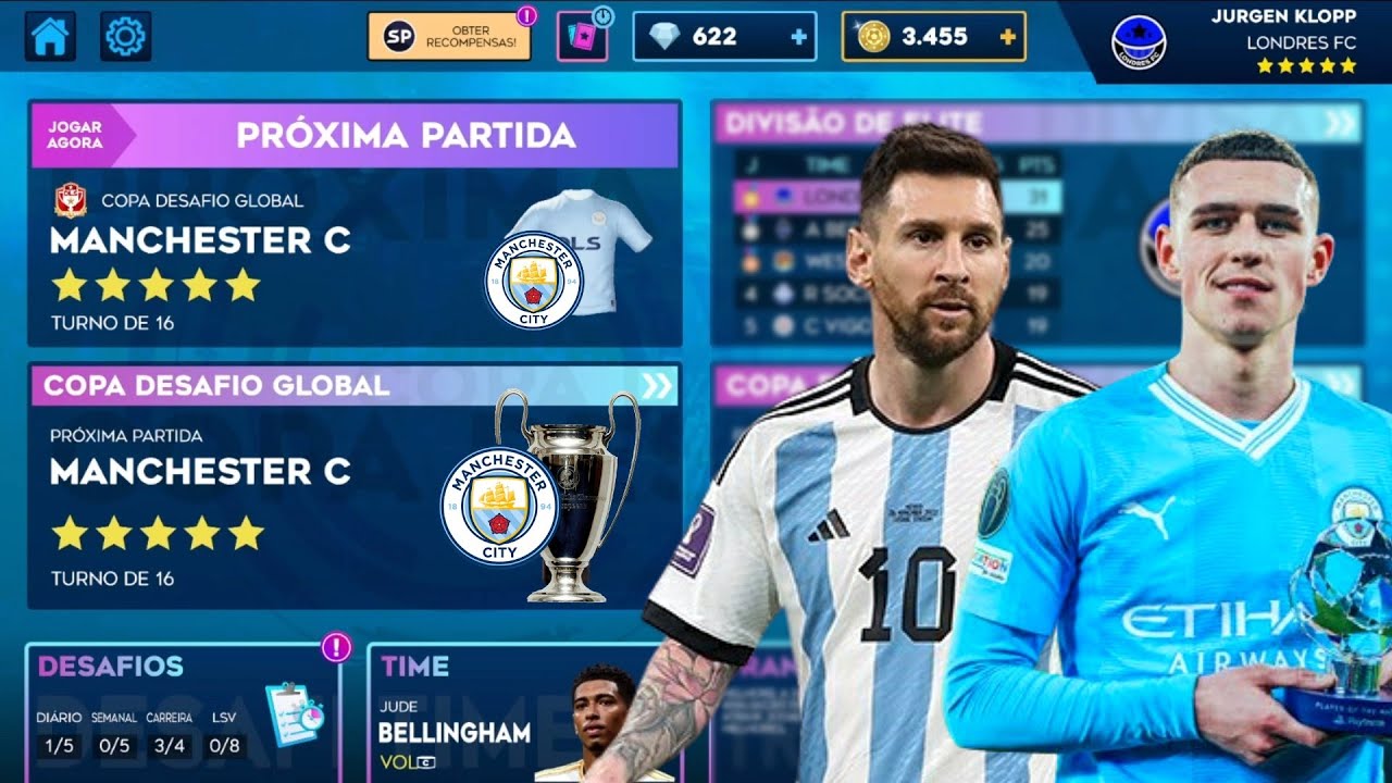 DLS 24 | Modo Carreira Londres FC #96 (💥Oitavas de Final da Champions💥 )
