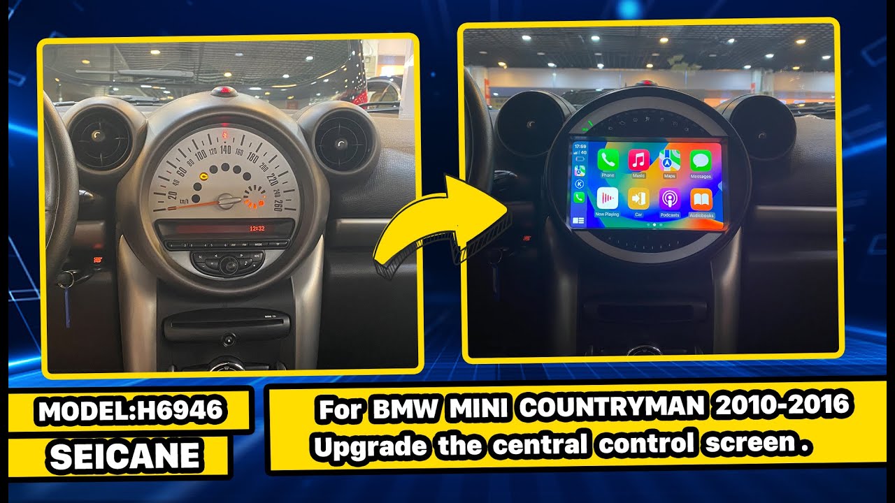 How to Remove & Install  Android screen for BMW MINI COUNTRYMAN R55 R56 R57 R58 R60 R61 2010-2016