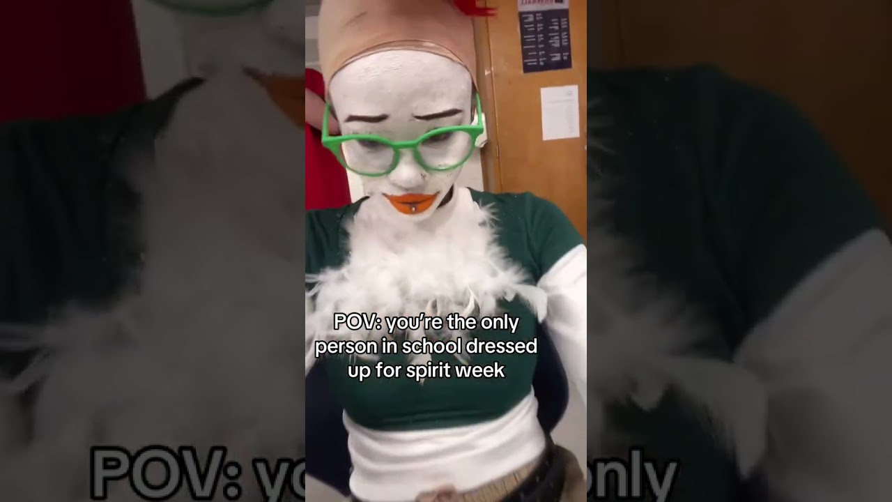 You're the only person in school dressed up for spirit week#foryou #spiritweek  #fyp