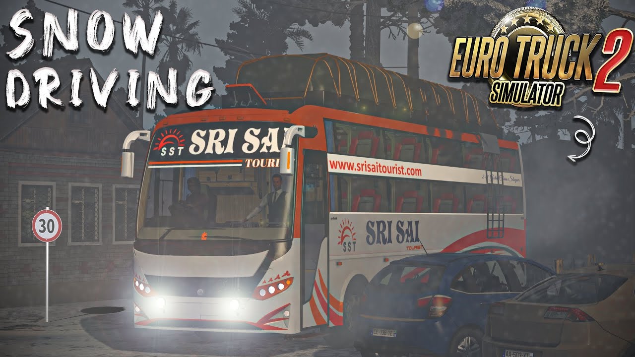 100% DAMAGED While Drive Ashok Leyland Bus on Snow 😱 Ets2