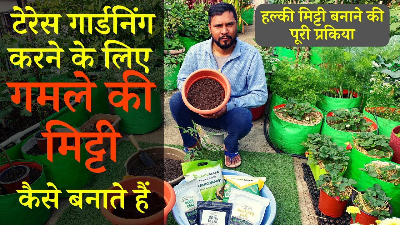 छत पर बागवानी के लिए मिट्टी कैसे तैयार करें | Terrace Gardening Karne Ke Liye Mitti Kese banate hain