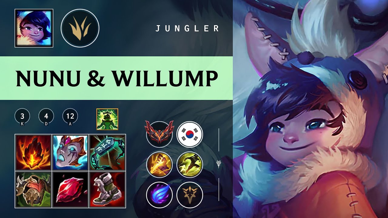 Nunu & Willump Jungle vs Zyra - KR Grandmaster Patch 26.02