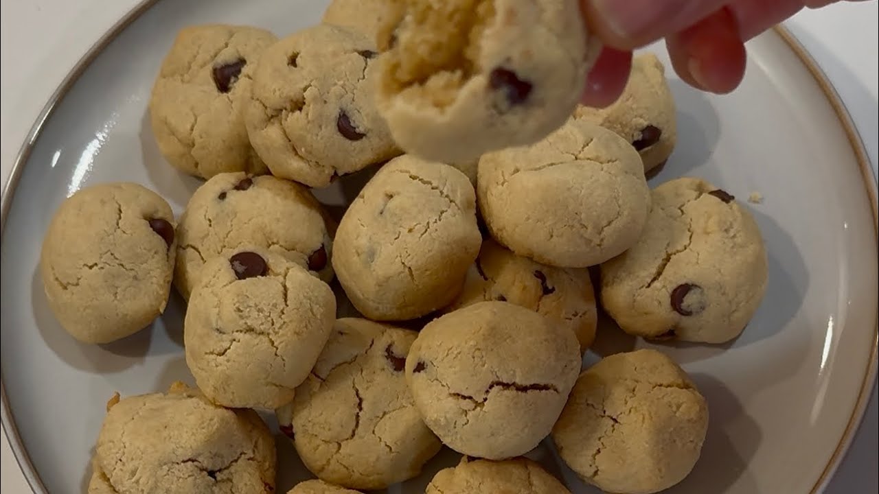 Almond Flour Chocolate Chips Cookies/ Baking Is Better With My Little Helper