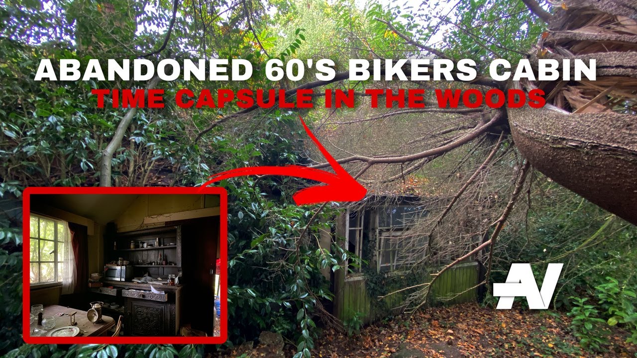 Abandoned 1960s Bikers Cabin! - Time Capsule In The Woods