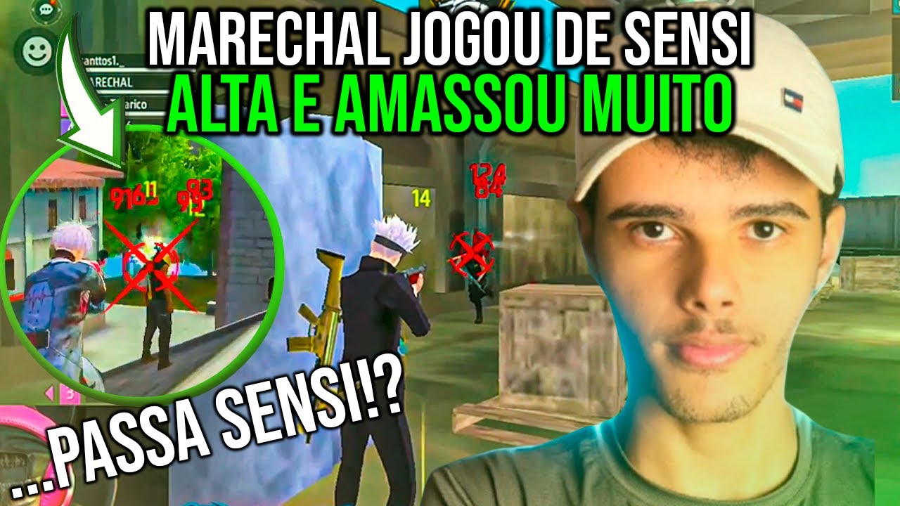 MARECHAL JOGOU COM A SENSI DO SEU MOUSE MUITO ALTA E AMASSOU GERAL! - FREE FIRE