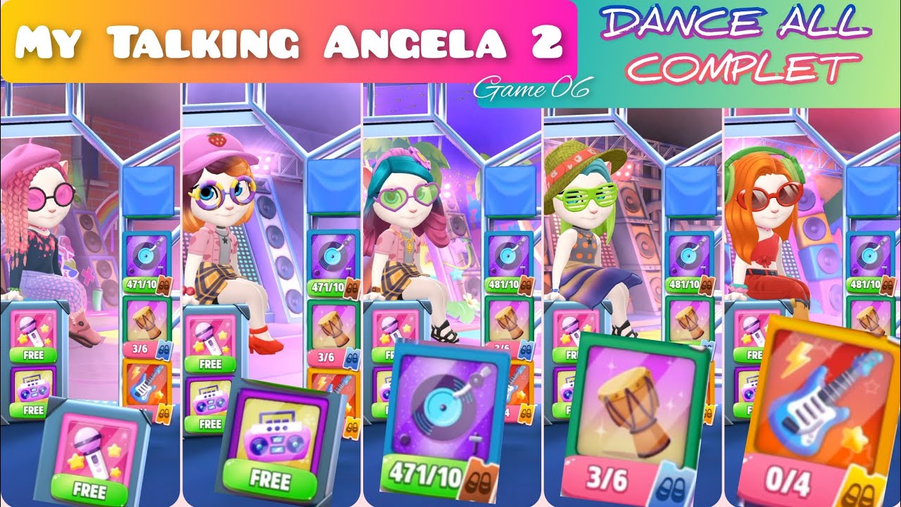 My Talking Angela 2 Dance ALL COMPLETE