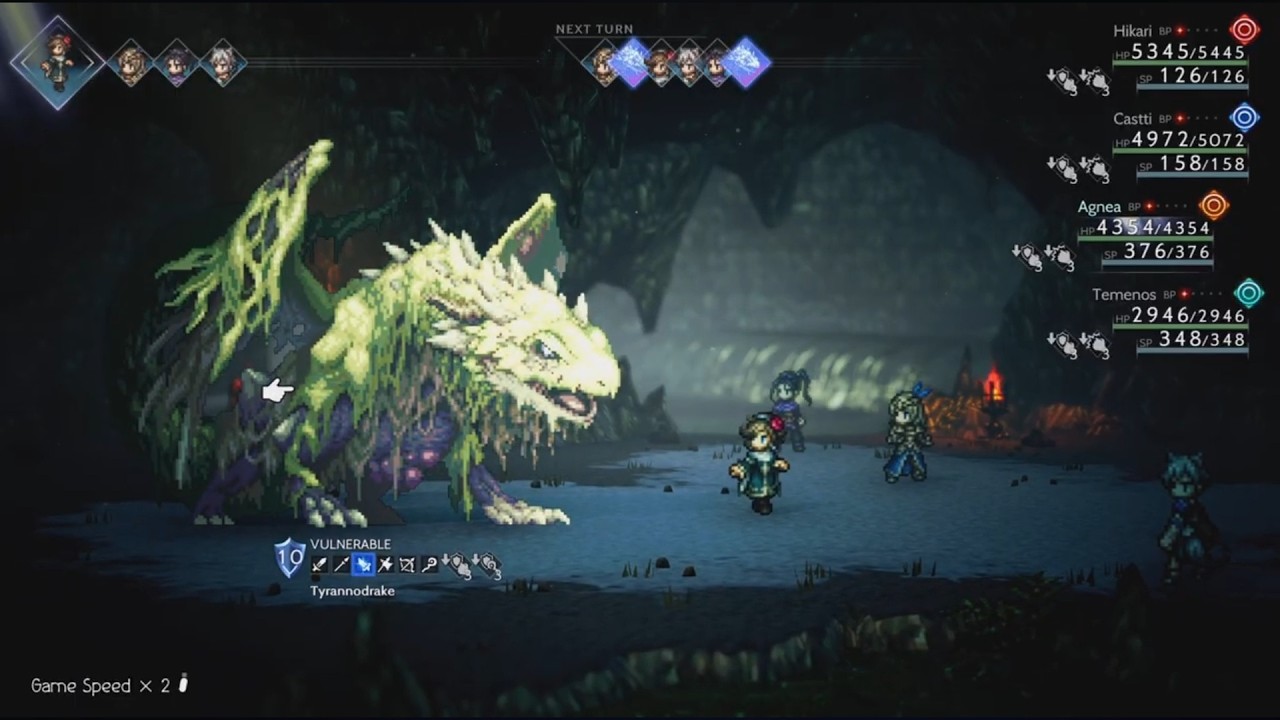 OCTOPATH TRAVELER II - Tyrannodrake Boss Fight (Curious Nest)
